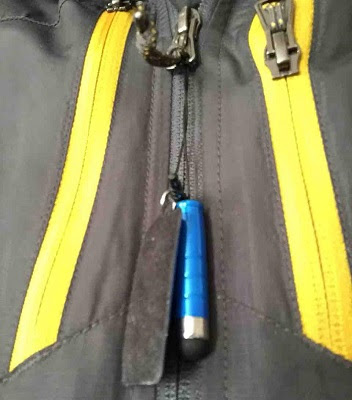Can't use phone with gloves on? Attach a stylus to your jacket zipper pull.