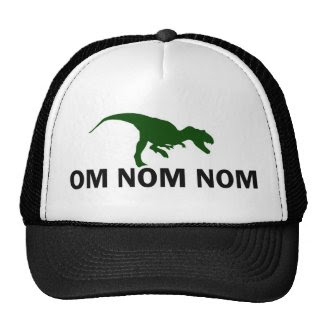 Om Nom Nom Dinosaur Rawr trucker Trucker Hats