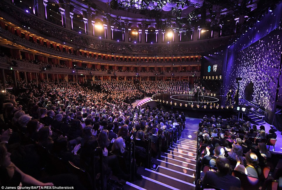 Historic: The stars turned out in force for the award ceremony on Sunday, held at the Royal Albert Hall in London