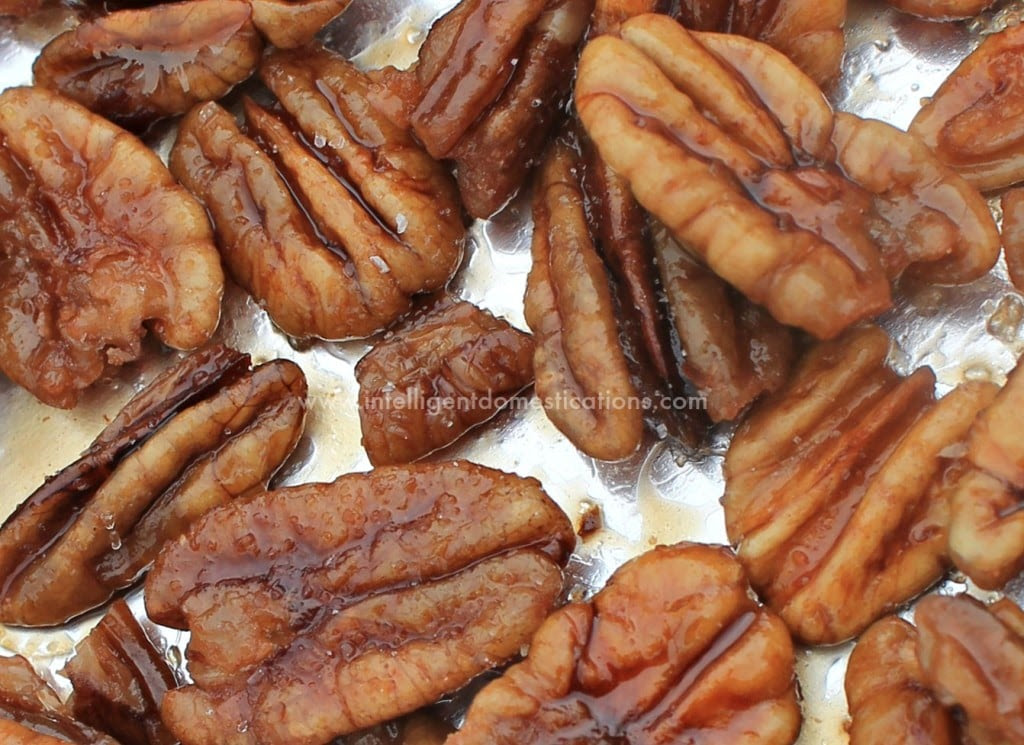 Sweet & Salty Candied Pecans Recipe 1342 x 976 at www.intelligentdomestications.com
