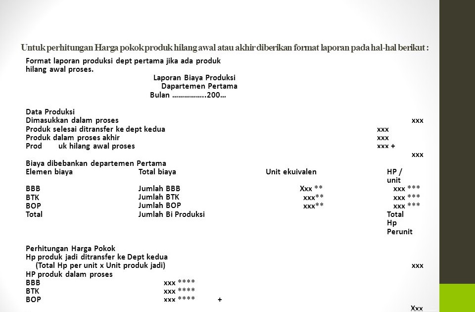 18 Contoh Soal Dan Jawaban Laporan Biaya Produksi 2 Departemen Kumpulan Contoh Soal