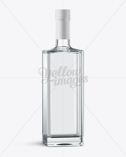 Download Clear Glass Gin Bottle Mockup PSD Mockup Templates