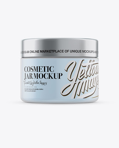Download 250ml Plastic Cosmetic Jar W Silver Matte Cap Mockup Eye Level Shot Packaging Mockups PSD Mockup Templates