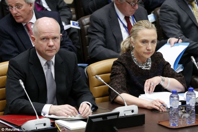 'Provocative': Foreign Secretary William Hague and U.S. Secretary of State Hillary Clinton (right) have condemned North Korea's actions