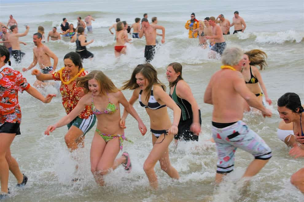 New Years Day Adrenaline Rush Polar Bear Plunge [50 Pics]