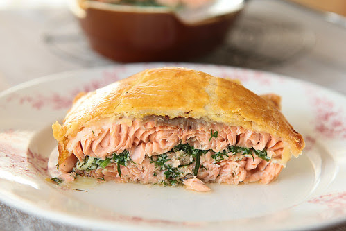 stuffed salmon with a crust
