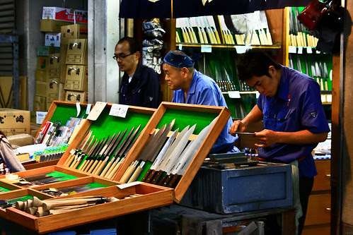 Cuchilleros en el Mercado de Tsukiji