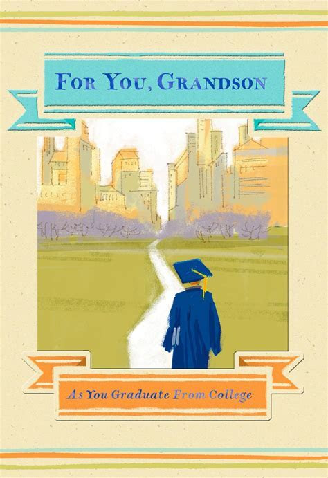 Cityscape College Graduation Card for Grandson Greeting Cityscape College Graduation Card for Grandson Greeting