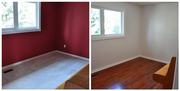 Guest room - before and after