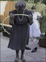 Falling Grandma animated GIF