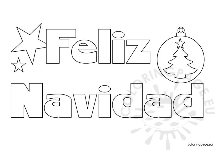 Feliz Navidad Coloring Page Feliz Navidad Coloring Page