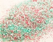 Pastel Mint Aqua and Pink MATTE Glitter Mix- Solvent Resistant Glitter- 5 GRAMS - MiniPolita Pastel Mint Aqua and Pink MATTE Glitter Mix- Solvent Resistant Glitter- 5 GRAMS - MiniPolita