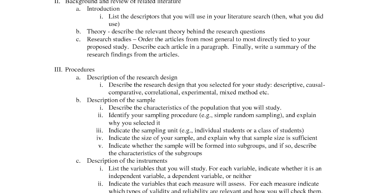 apa research proposal outline