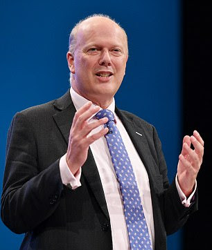 Transport Minister Chris Grayling (pictured) said that 'improved mobile connectivity will help passengers keep up with work'