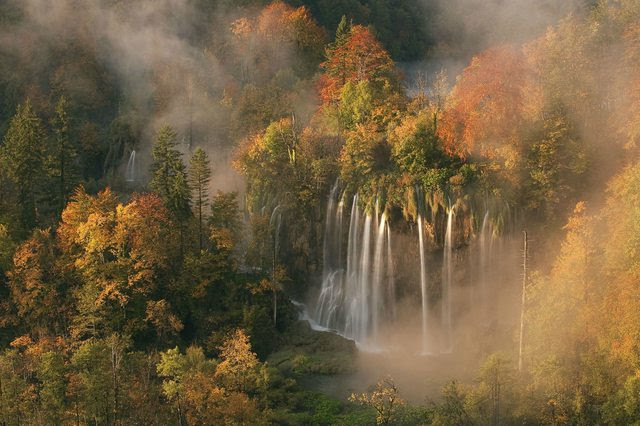 Plitvice Waterfalls, National Park of Croatia.