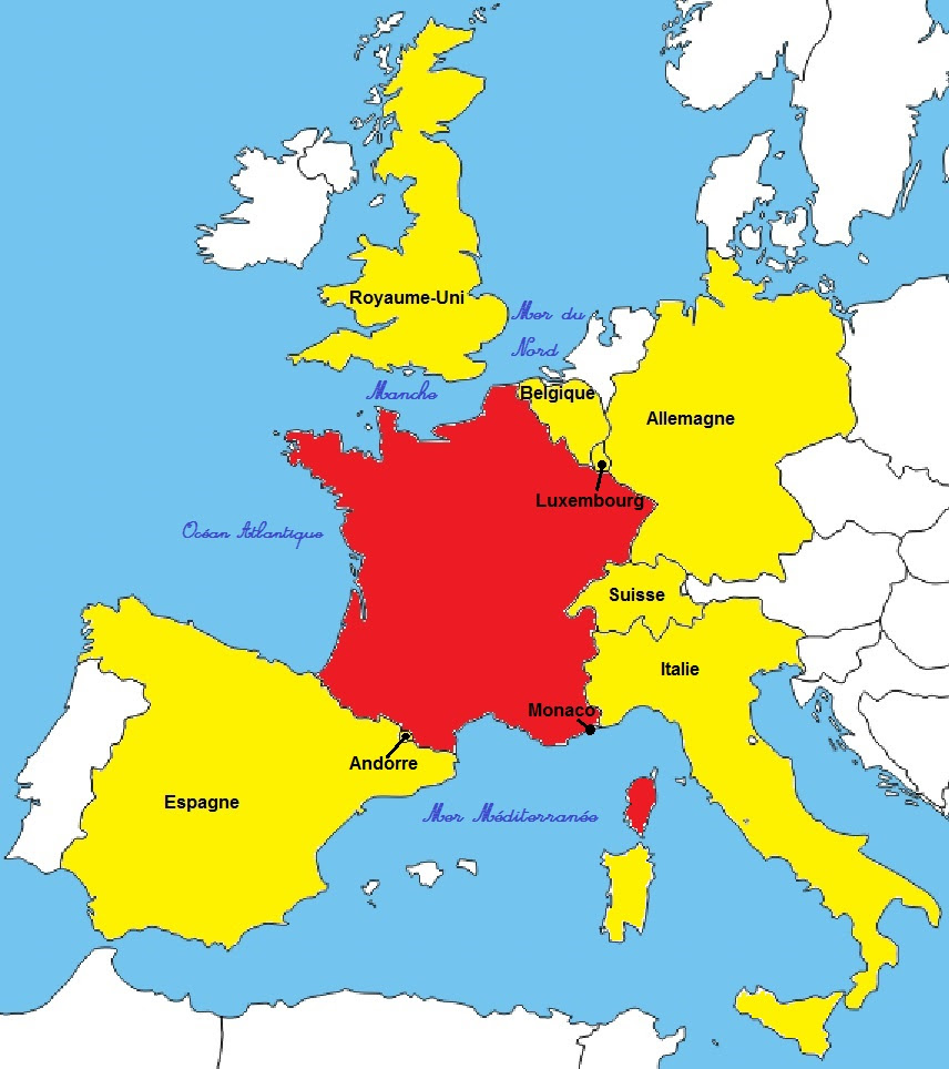 Les Pays Frontaliers De La France Cm1