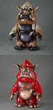 Custom painted "RED" & "BLACK" sofubi Stroll's by Joesph Whiteford... on sale now!