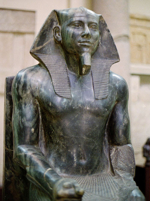 Kefren. IV Dynasty. Museum of Cairo. Photo wikimedia..              Ancient Egypt