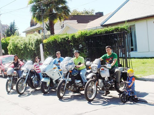 família nas motos