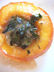 broiled peach with basil