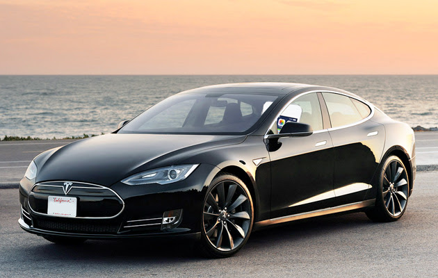 Tesla Model S in black