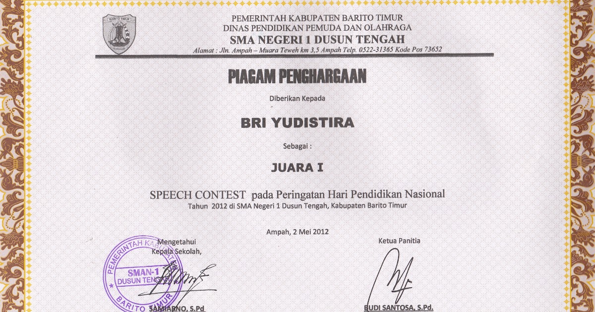 Teks Pidato Juara 1 Tingkat Nasional Berbagai Teks Penting