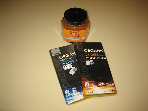 chocolate and a mango chutney