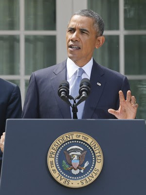Obama anuncia ações contra a Síria em discurso neste sábado (31) (Foto: AP/Charles Dharapak)