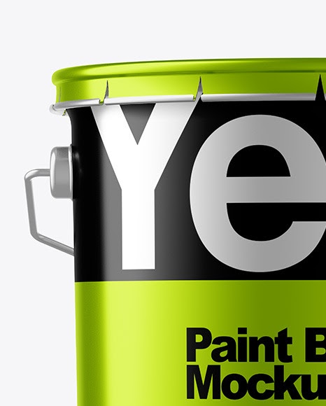 Download Download Metallic Paint Bucket Mockup Psd Yellowimages Free Psd Mockup Templates PSD Mockup Templates