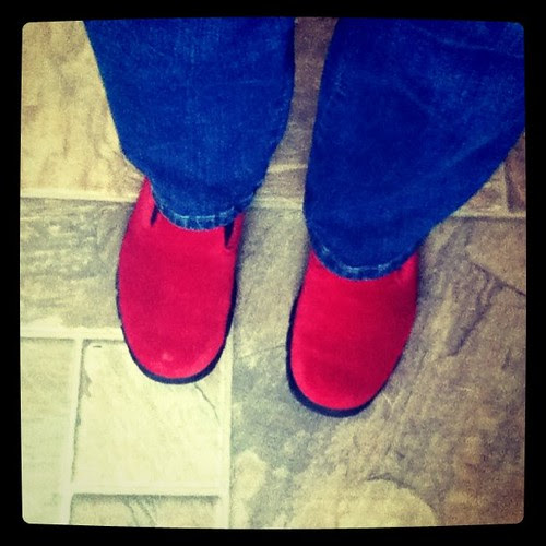 Happiness is red shoes!