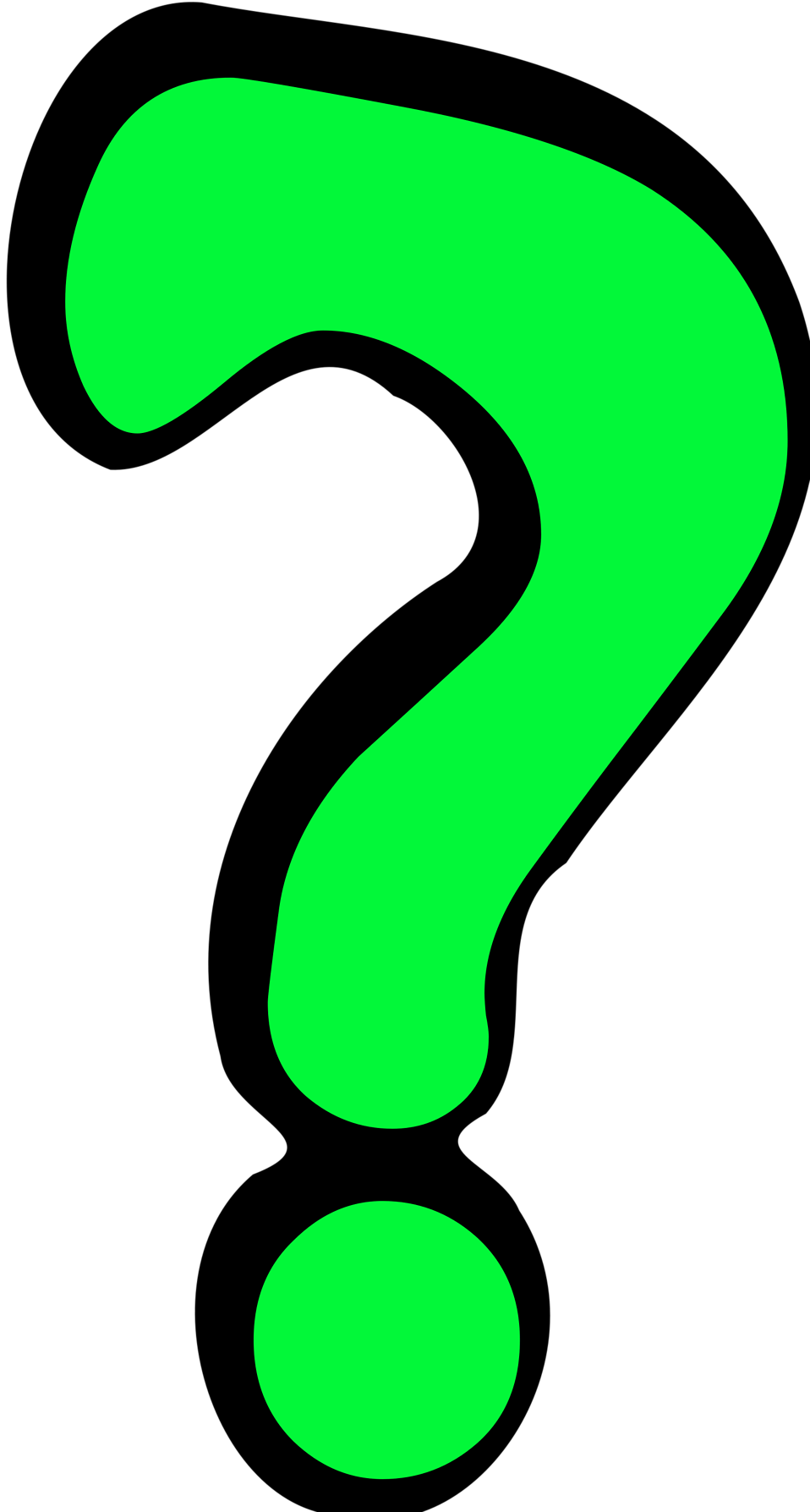 Question Mark | Free Stock Photo | Illustration of a green question mark | # 16032