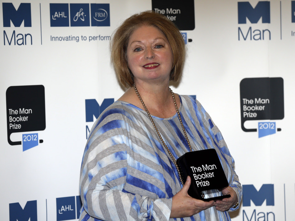 Hilary Mantel, winner of the Man Booker Prize for Fiction, poses with her prize shortly after the award ceremony in London Tuesday. Mantel, won the 50,000 British pounds (approximately $80,000) prize with her book Bring up the Bodies. Hilary Mantel, winner of the Man Booker Prize for Fiction, poses with her prize shortly after the award ceremony in London Tuesday. Mantel, won the 50,000 British pounds (approximately $80,000) prize with her book Bring up the Bodies.