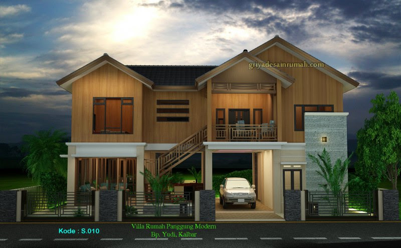 Desain Rumah Villa Kayu Panggung Tropis Jasa Desain Rumah Desain Rumah Villa Kayu Panggung Tropis Jasa Desain Rumah