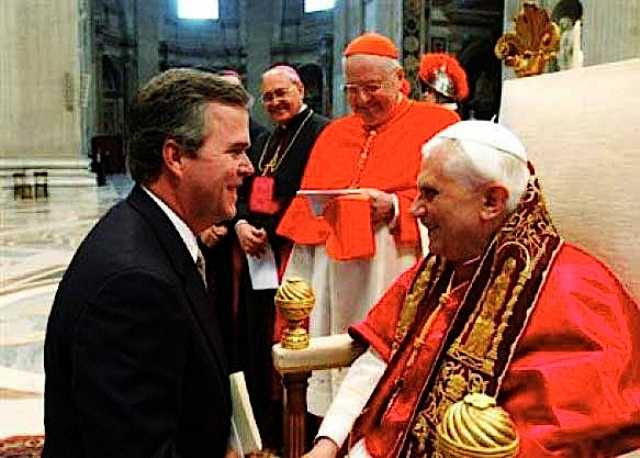 Jeb Bush with Ratzinger