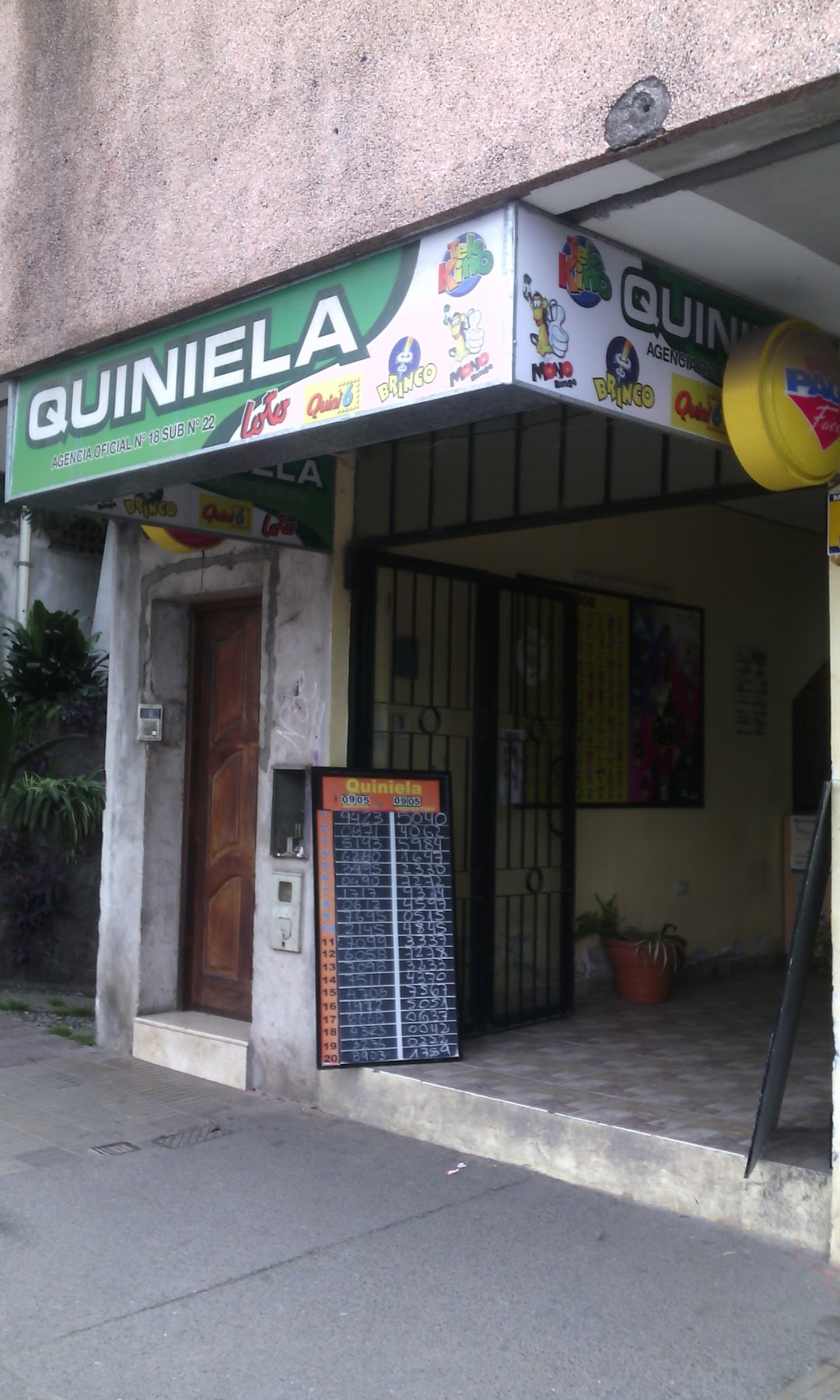 Quiniela Agencia Oficial N 18 Sub N 22