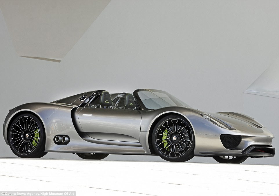 Imposing: Porsche's 2010 Spyder which boasts side exhausts reminiscent of yesteryear's racing cars