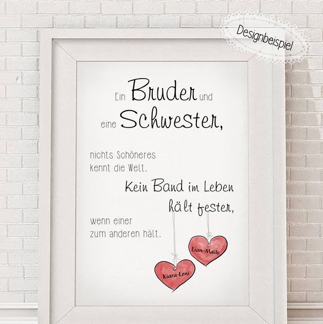 Spruch Bruder Und Schwester DE Spruch