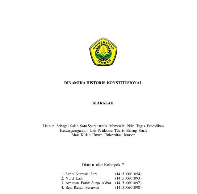 Contoh Cover Makalah Unej Disclosing The Mind