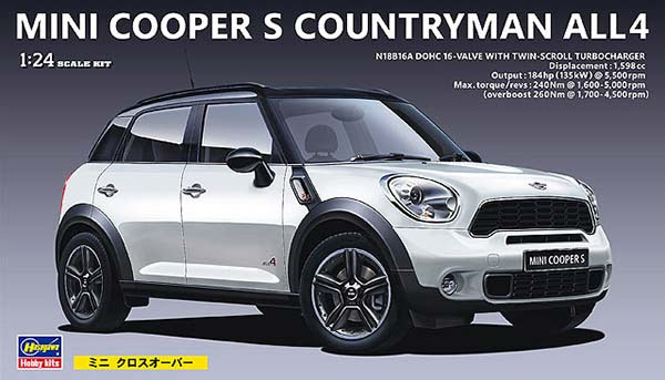 Hasegawa 1/24 MINI COOPER S COUNTRYMAN ALL4 (CD21) English Color Guide & Paint Conversion Chart