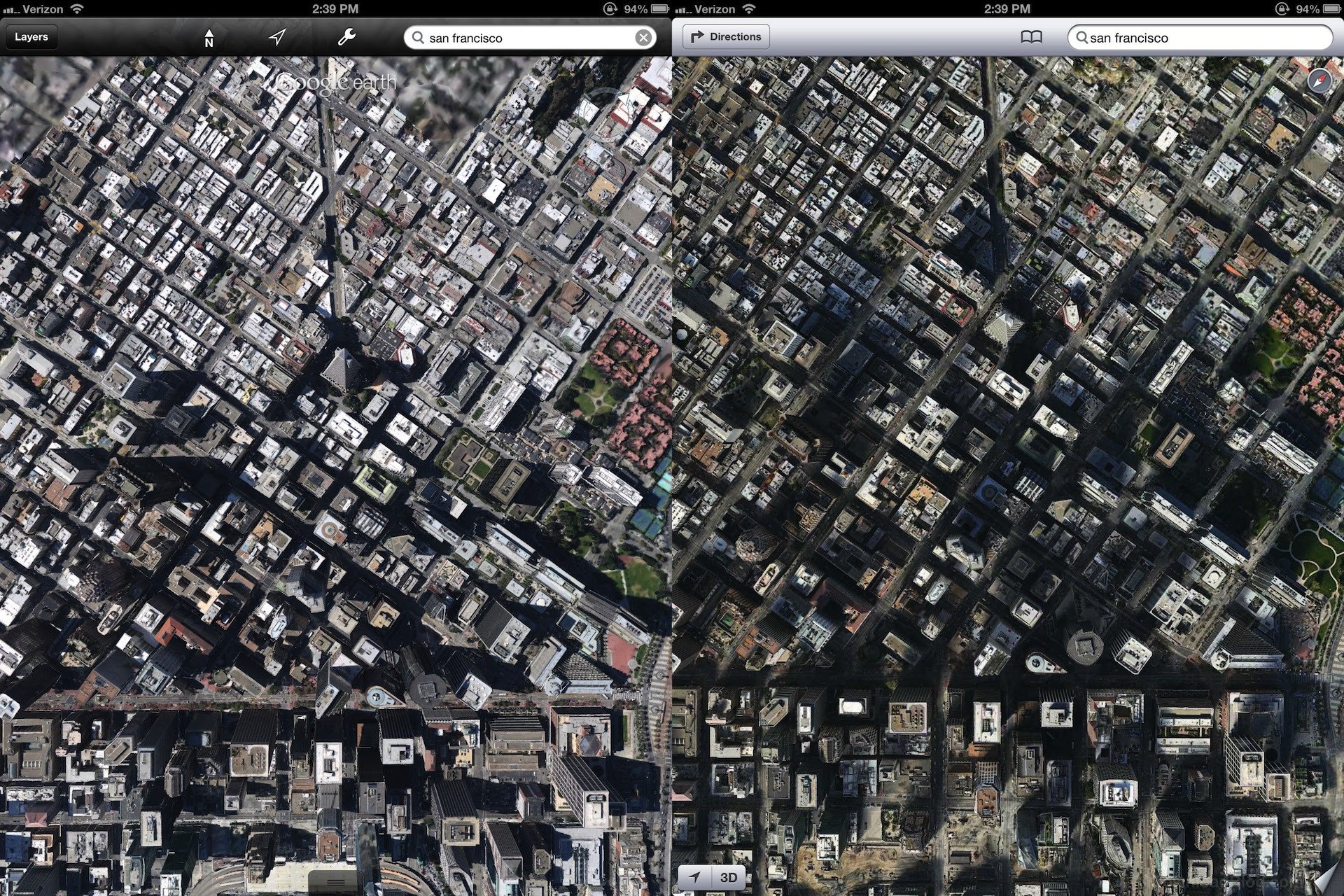 Apples 3d Maps Look Much Better Than Googles Apples 3d Maps Look Much Better Than Googles