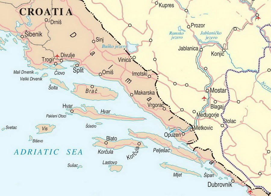 Dalmacija Karta Mapa | karta Dalmacija Karta Mapa | karta