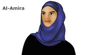 Woman wearing an Al-Amira