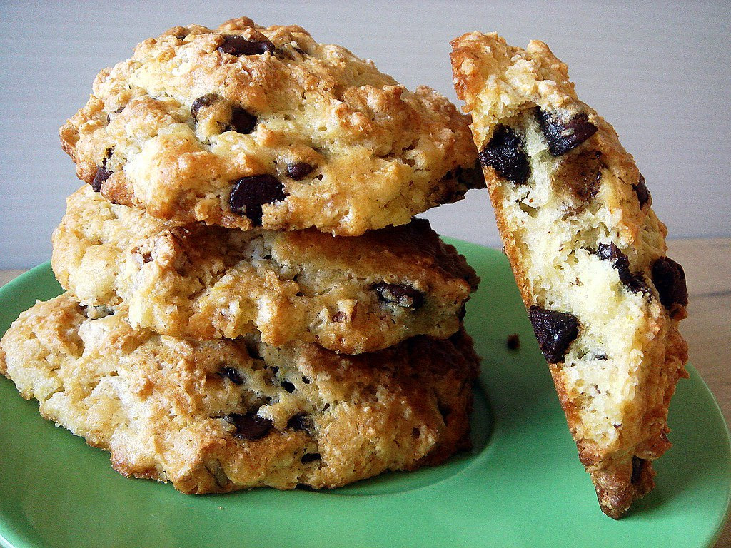 chocolate chip and pecan scones