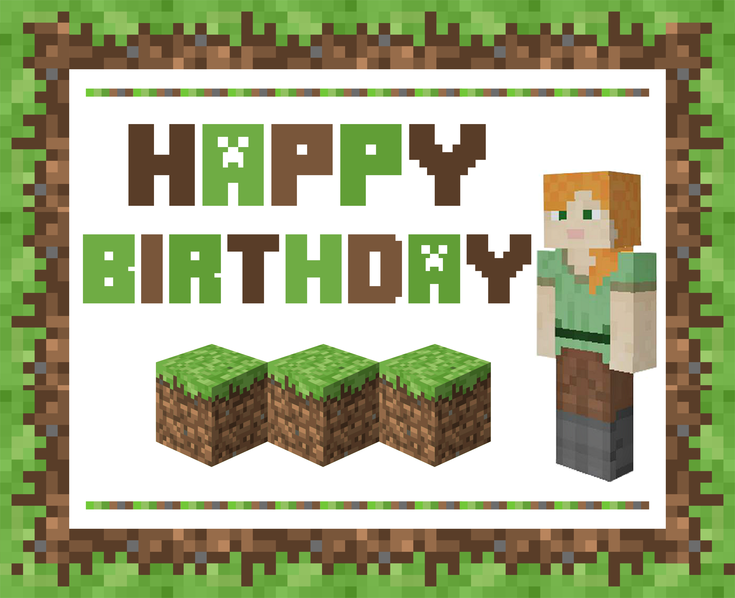 Free Printable Minecraft Birthday Party Ideas