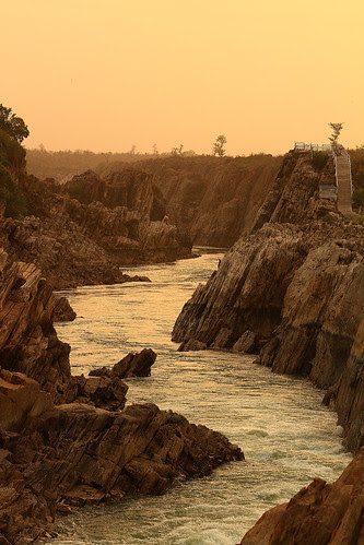 River Narmada at Bheda Ghat Jabalpur, India.