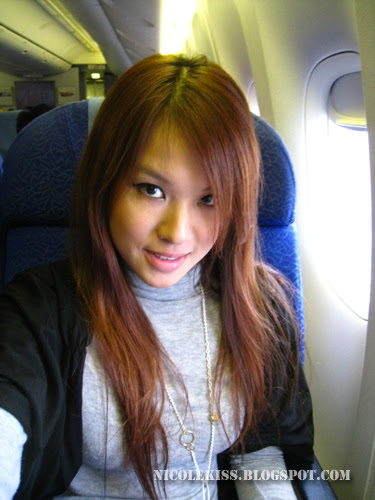 on the plane