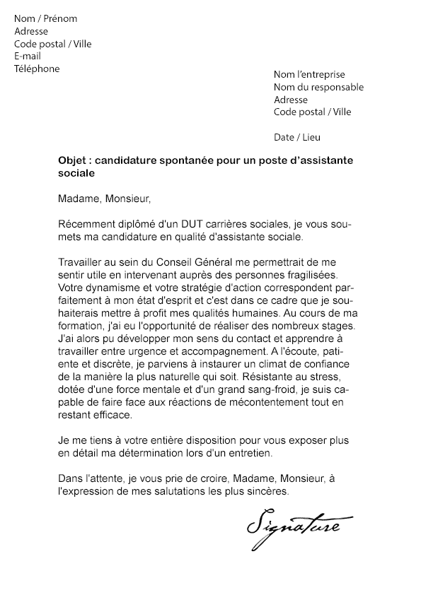 Modele Lettre De Motivation Accompagnant Educatif Et Social  Exemple