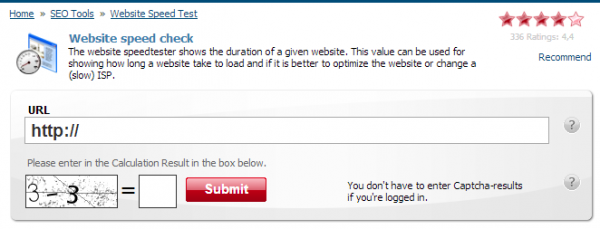 website speed check