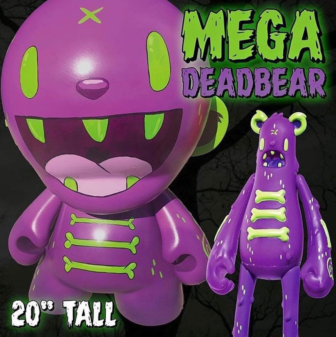 Nicky Davis, SpankyStokes, Limited Edition, Mega Munny, Martian Toys, Custom Munny, DiaDeLosDEADBEAR - Mega Dead Bear raffle from Nicky Davis & Martian Toys