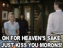 Image result for kiss already gif